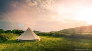 Bryher Campsite Bell Tent overlooking the Atlantic (Jen & Sim Benson/Get Out With The Kids)